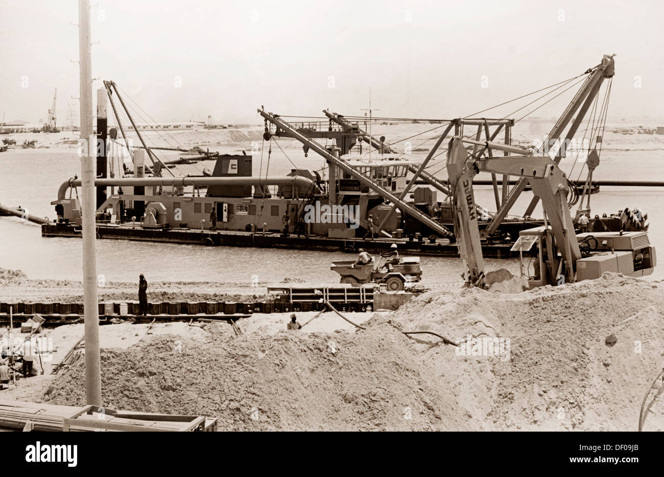 Dubai UAE Construction 1977 Stock Photo