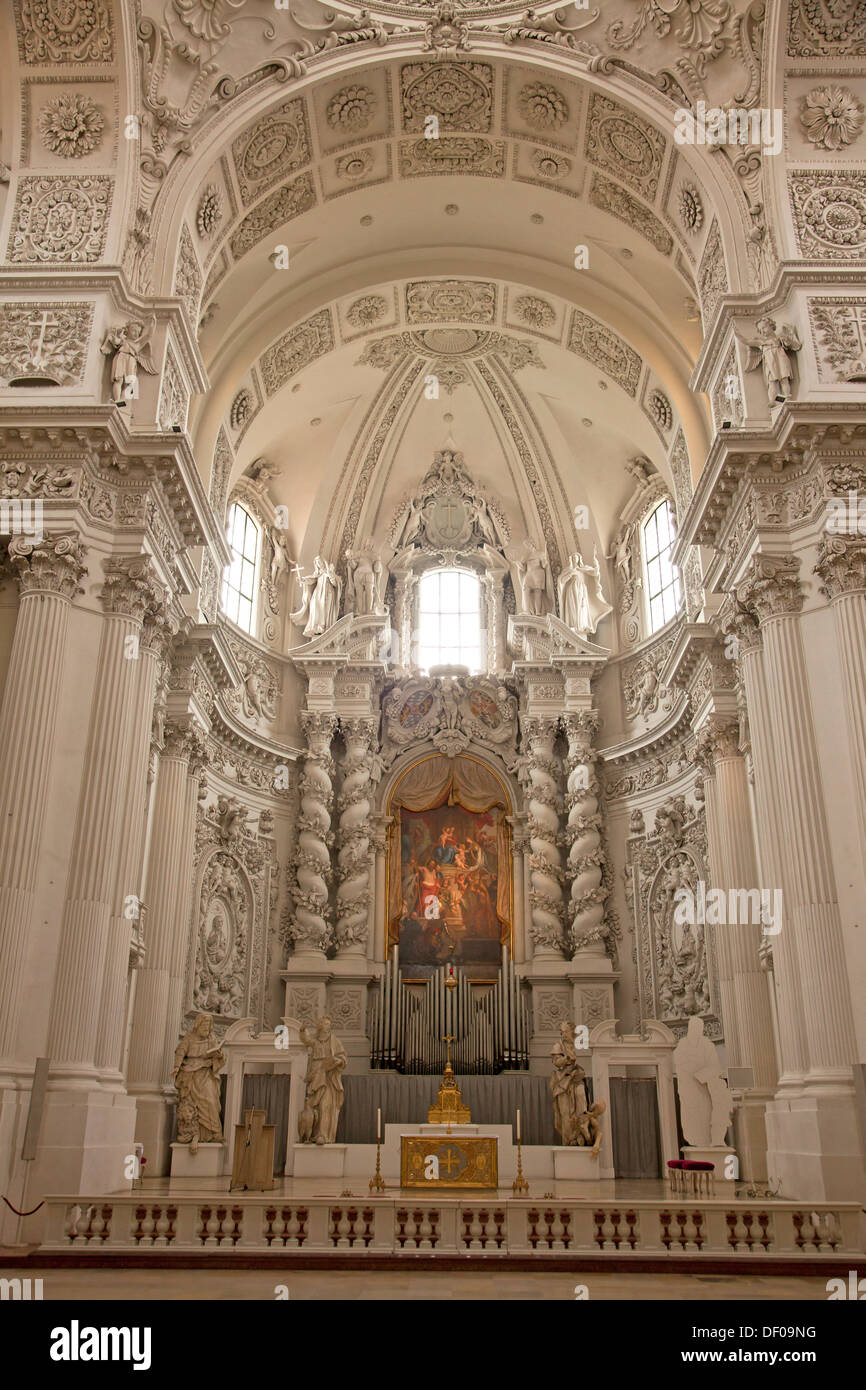 interior of the catholic Theatine Church of St. Cajetan in Munich, Bavaria, Germany Stock Photo