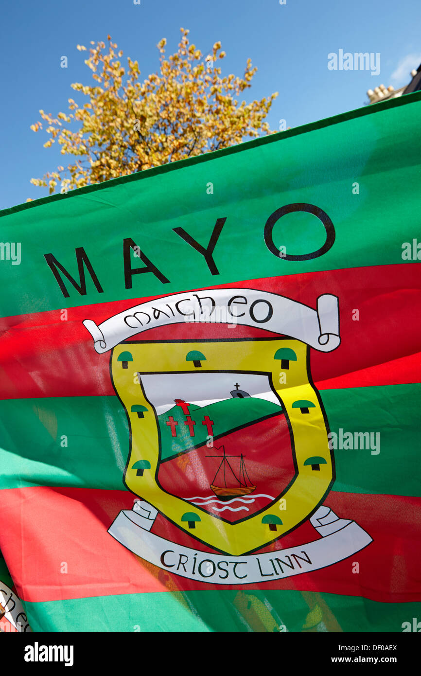 county mayo gaa county flag republic of ireland Stock Photo