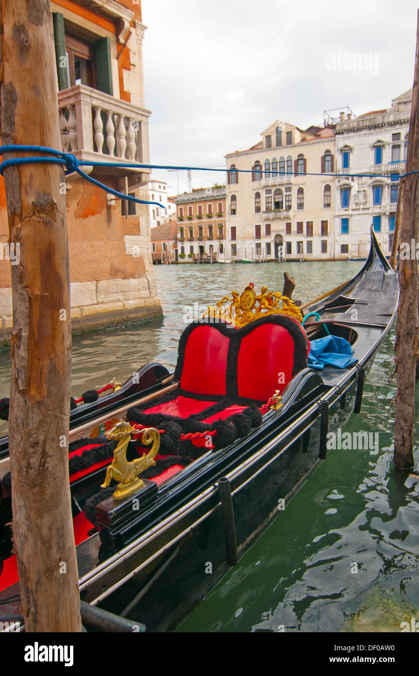 Venice Italy Gondolas on canal , most famous boat Stock Photo - Alamy