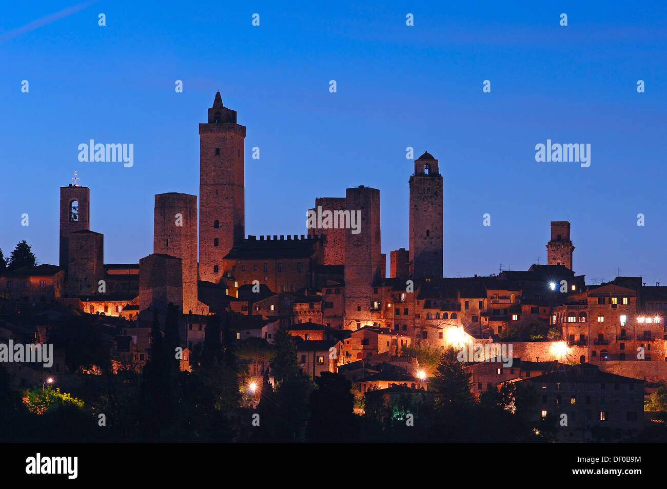 San Gimignano, UNESCO World Heritage, Tuscany, Italy, Siena Province, Stock Photo