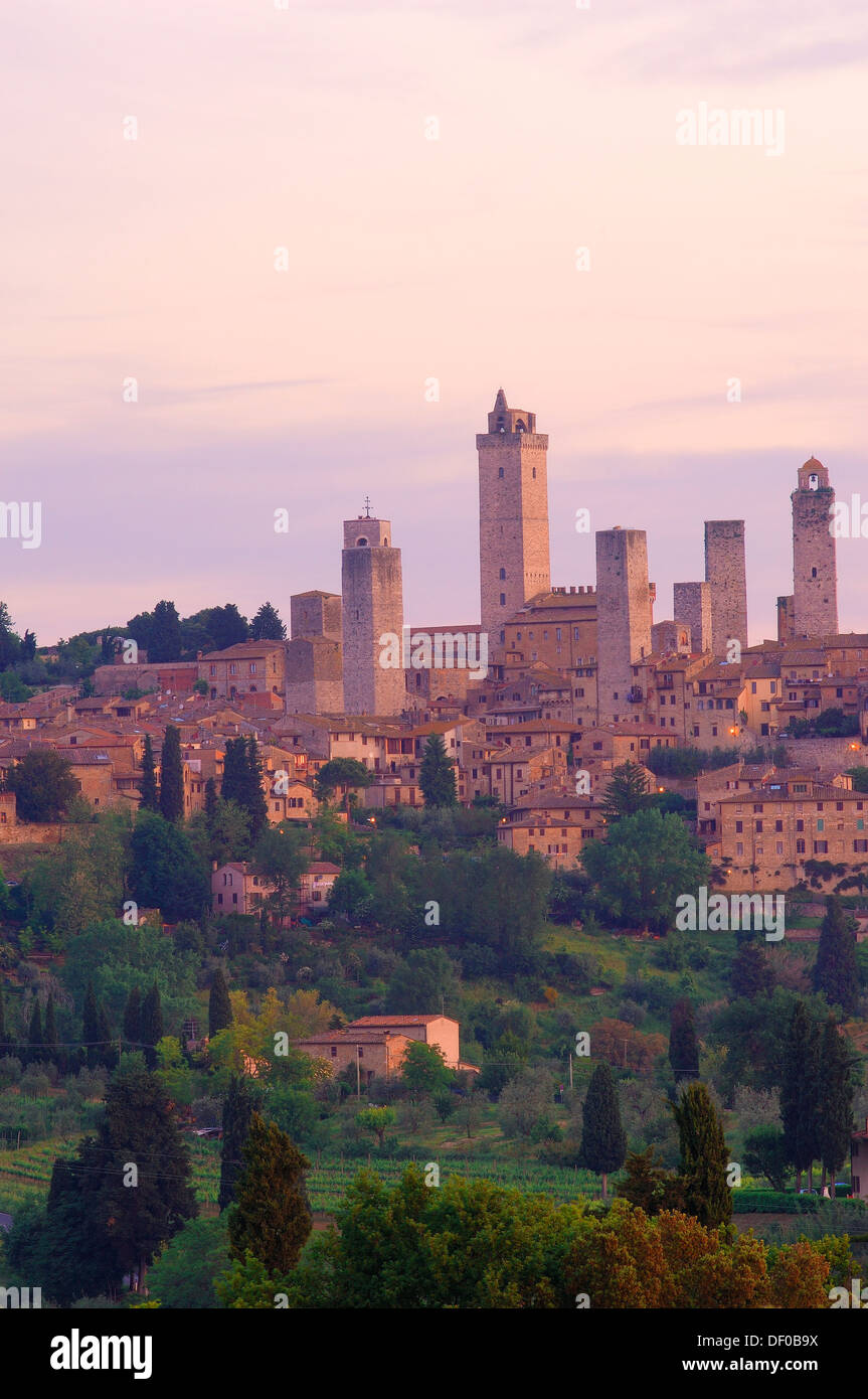 San Gimignano, UNESCO World Heritage, Tuscany, Italy, Siena Province, Stock Photo