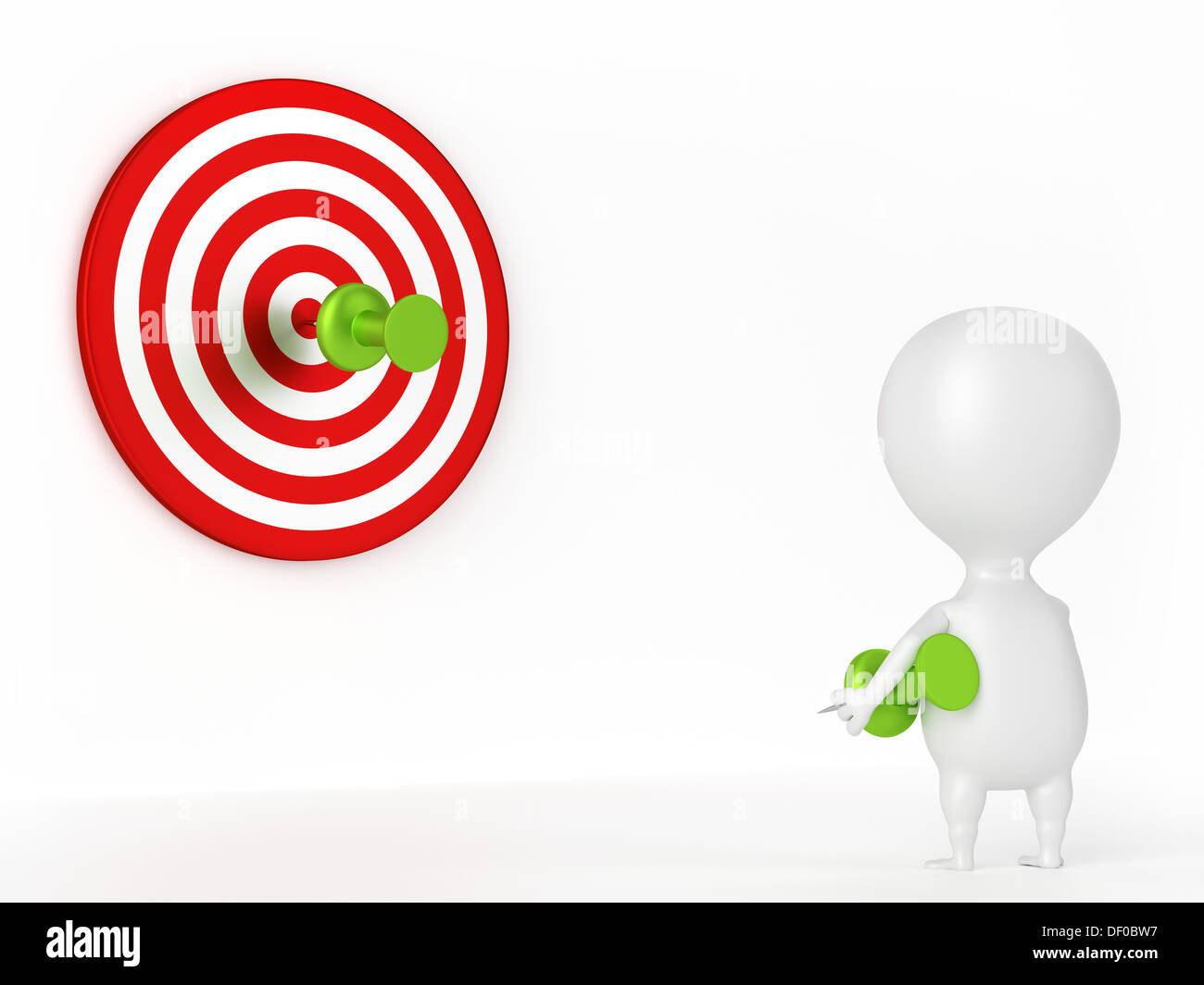 Thumbtack, Target and Character On White Background Stock Photo Alamy