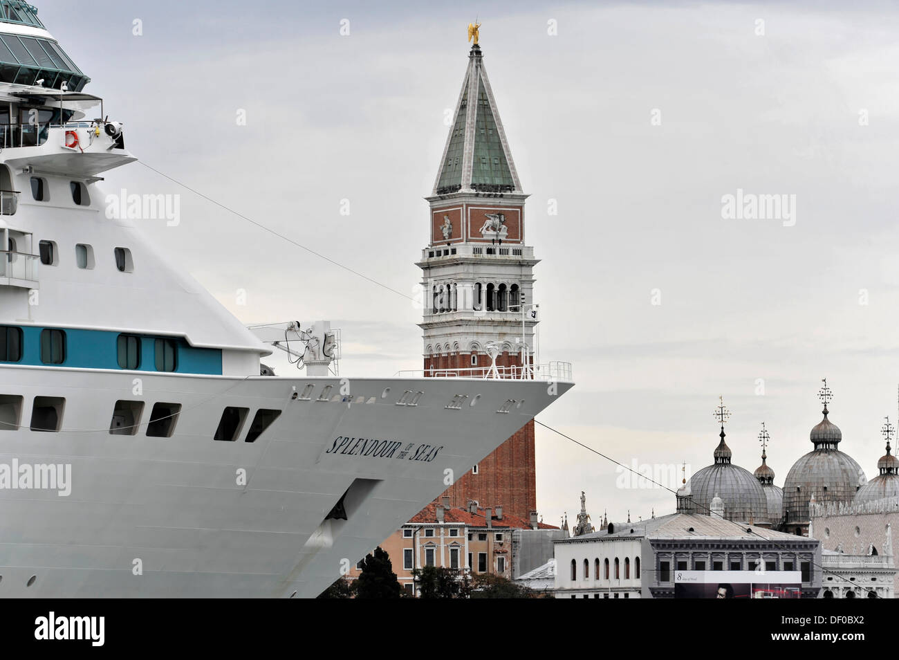 Splendour Of The Seas, a cruise ship, built in 1996, 264.26 m, 2076 passengers, departing, Venice, Veneto, Italy, Europe Stock Photo