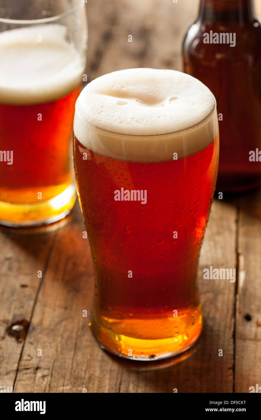 Cool Refreshing Dark Amber Beer against a Background Stock Photo Alamy