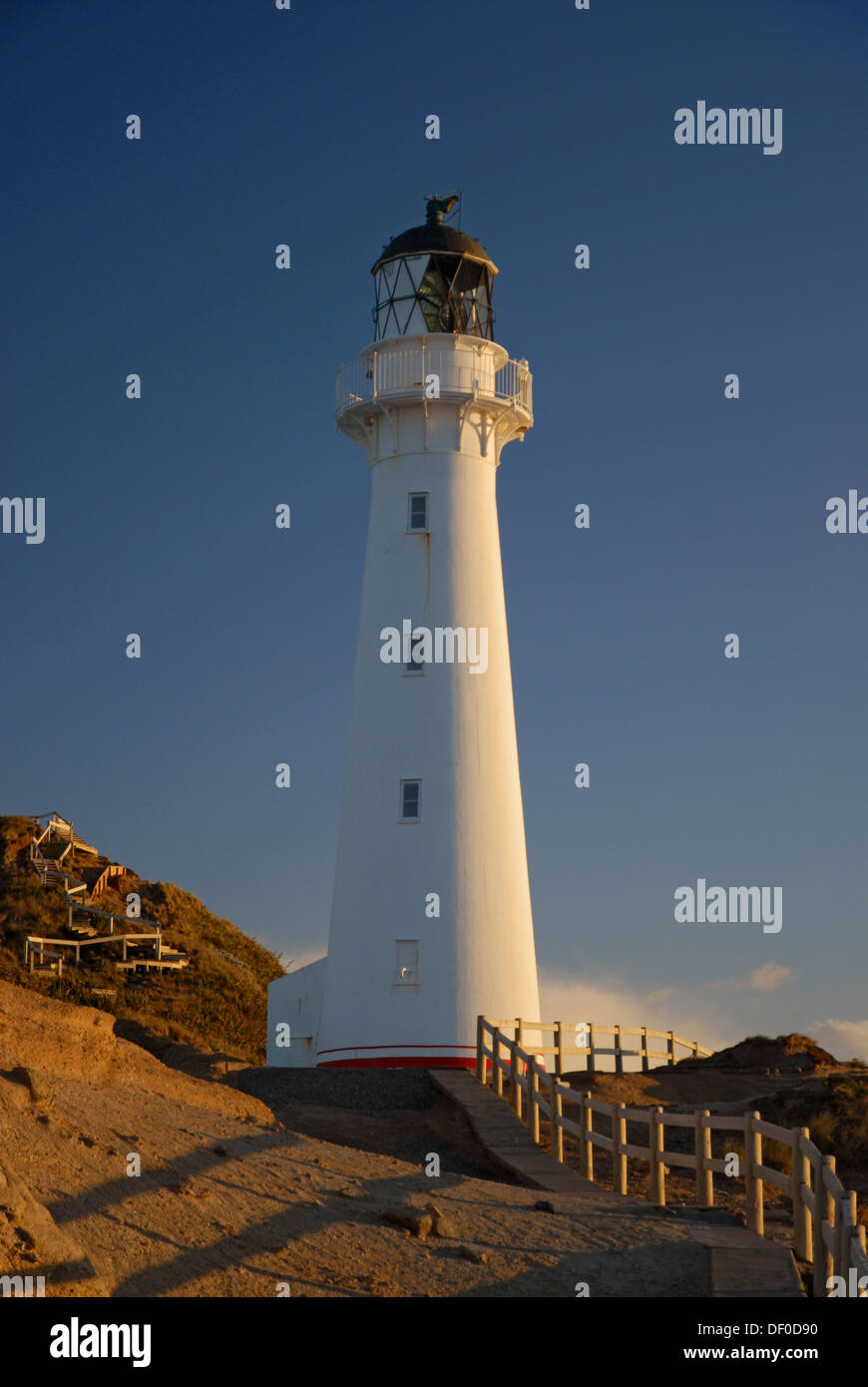 The Lighthouse At Castle Point At The Wairarapa Coast Illuminated By 