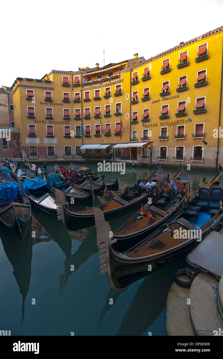 Venice Italy Gondolas on canal , most famous boat Stock Photo - Alamy