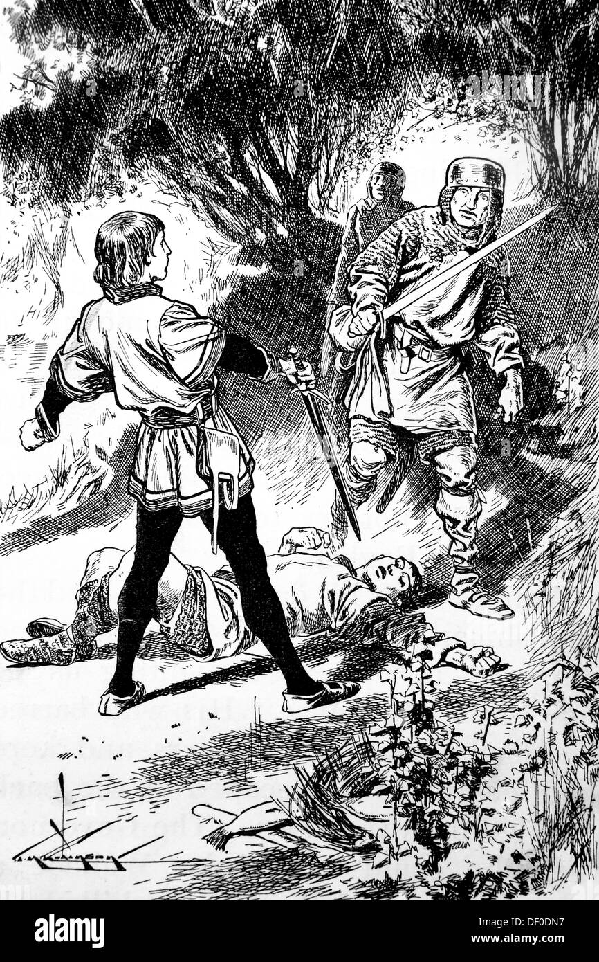 Illustration Of William Wallace As A Boy Stock Photo