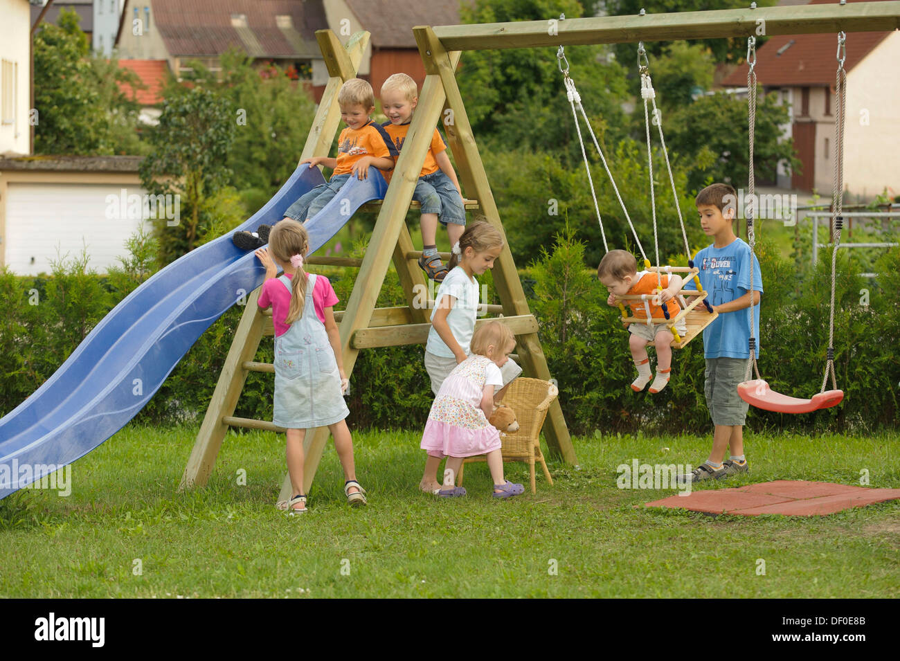 Girl female females swing child woman caucasian caucasians hi-res stock  photography and images - Alamy