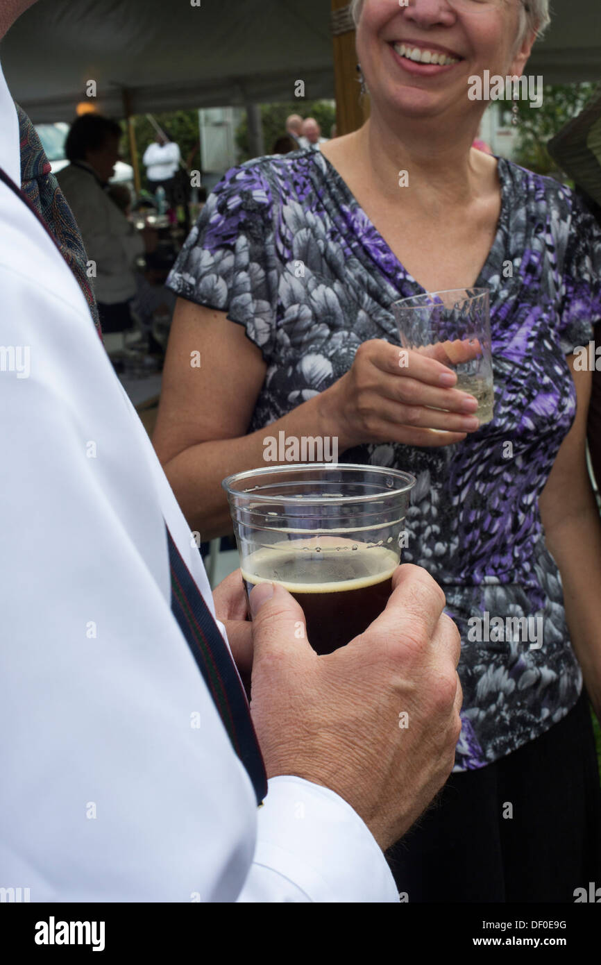Frankenmuth Michigan People Hold Alcoholic Drinks At A Wedding