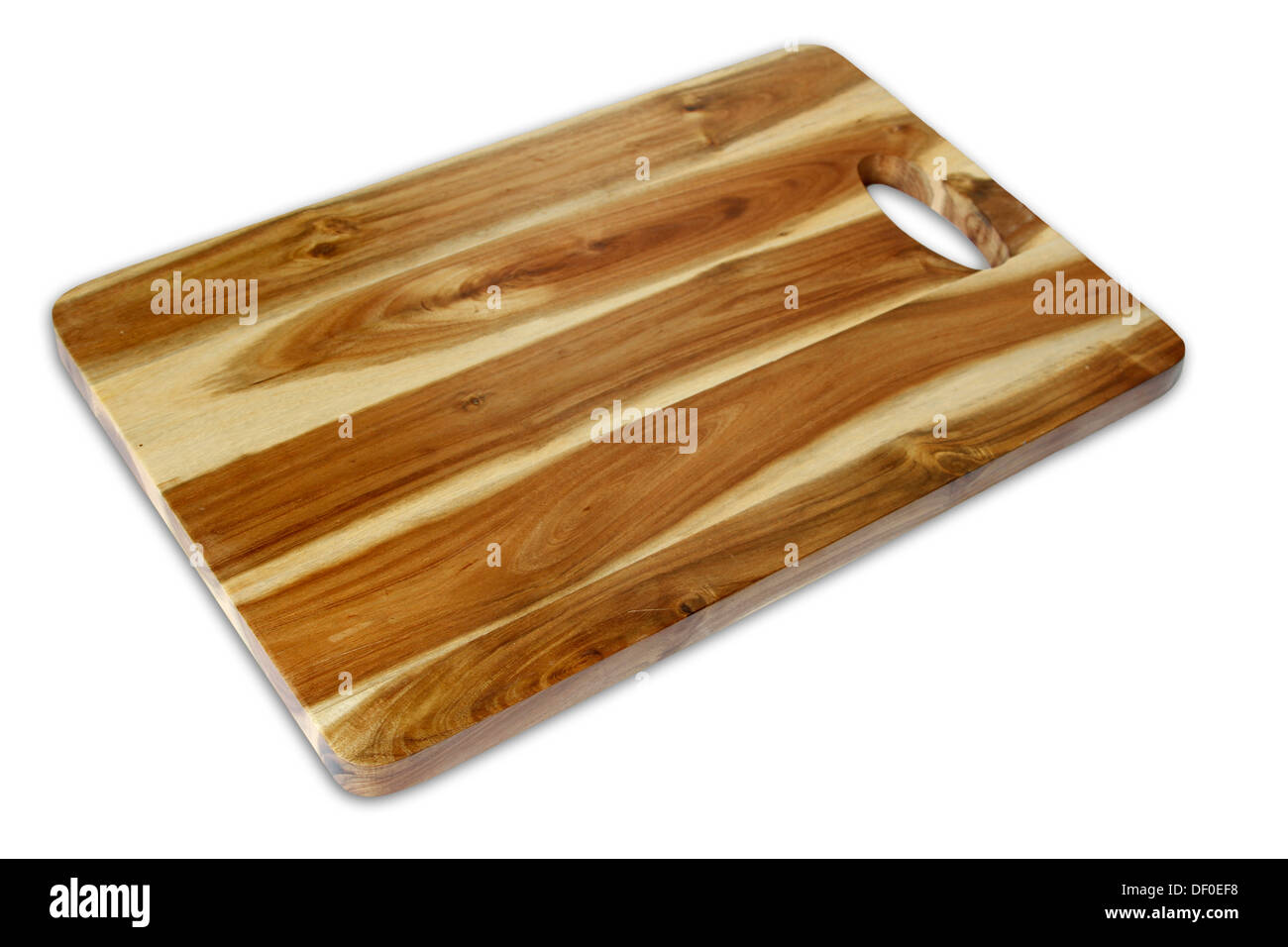 New chopping board isolated on plain background Stock Photo