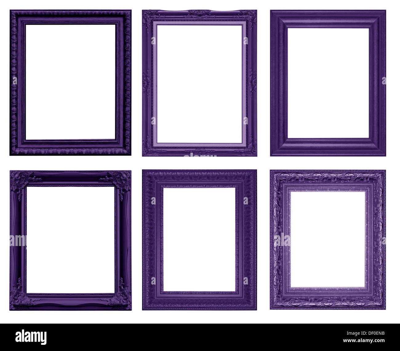 Set of vintage frame isolated on white background Stock Photo - Alamy