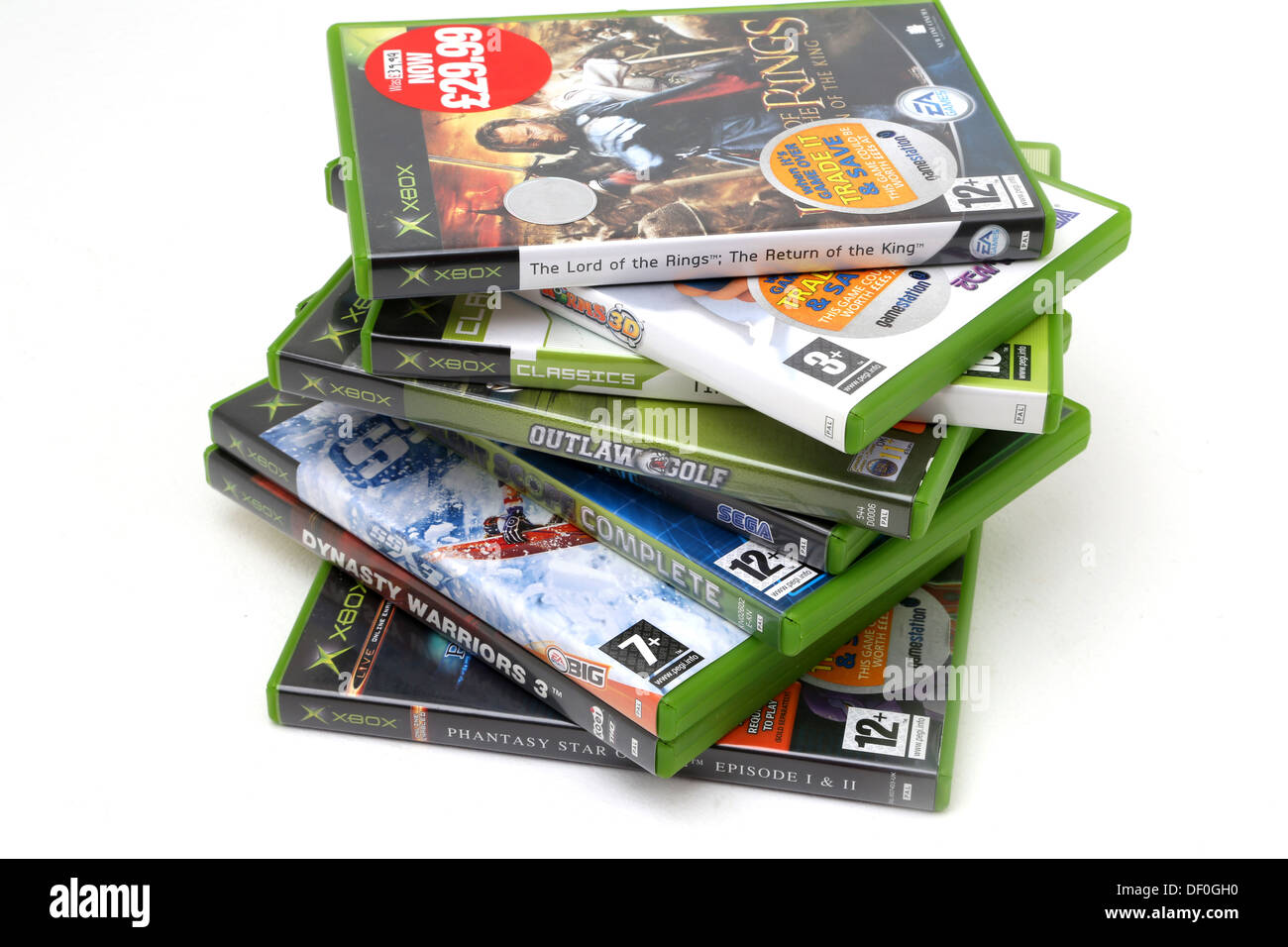 A Pile Of Xbox Games Stock Photo