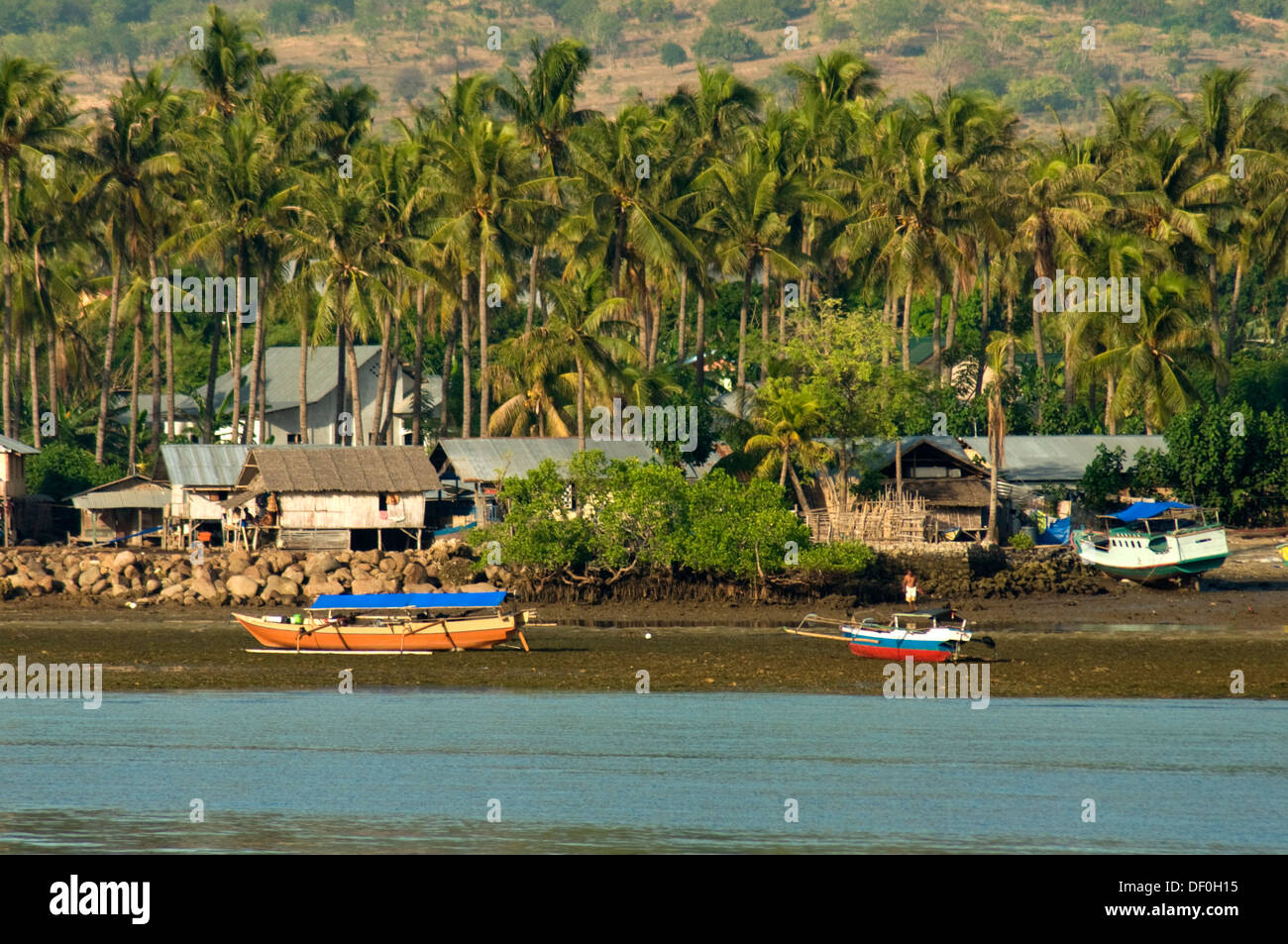 INDONESIA, Flores, Maumere, fishing village next to the city Stock Photo