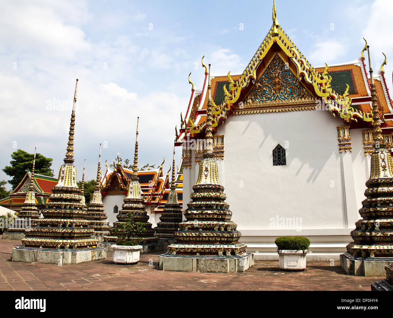 Wat Pho, The Temple of reclining buddha, Bangkok, Thailand. Stock Photo