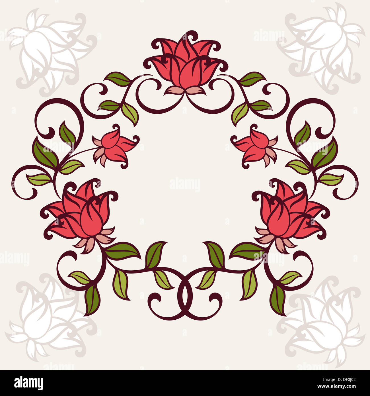 French floral frame hi-res stock photography and images - Alamy
