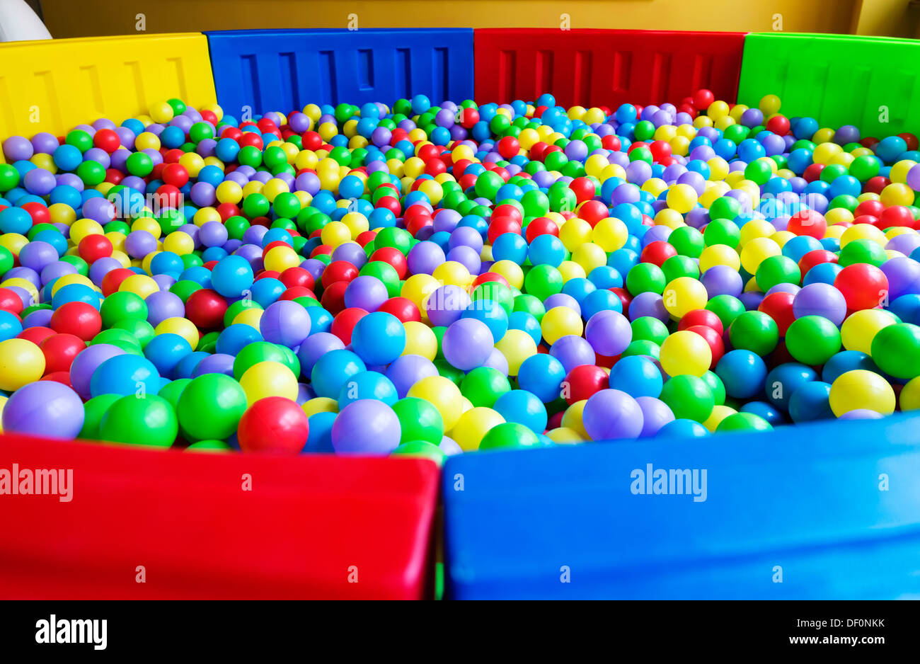 colorful plastic balls on children's playground Stock Photo Alamy