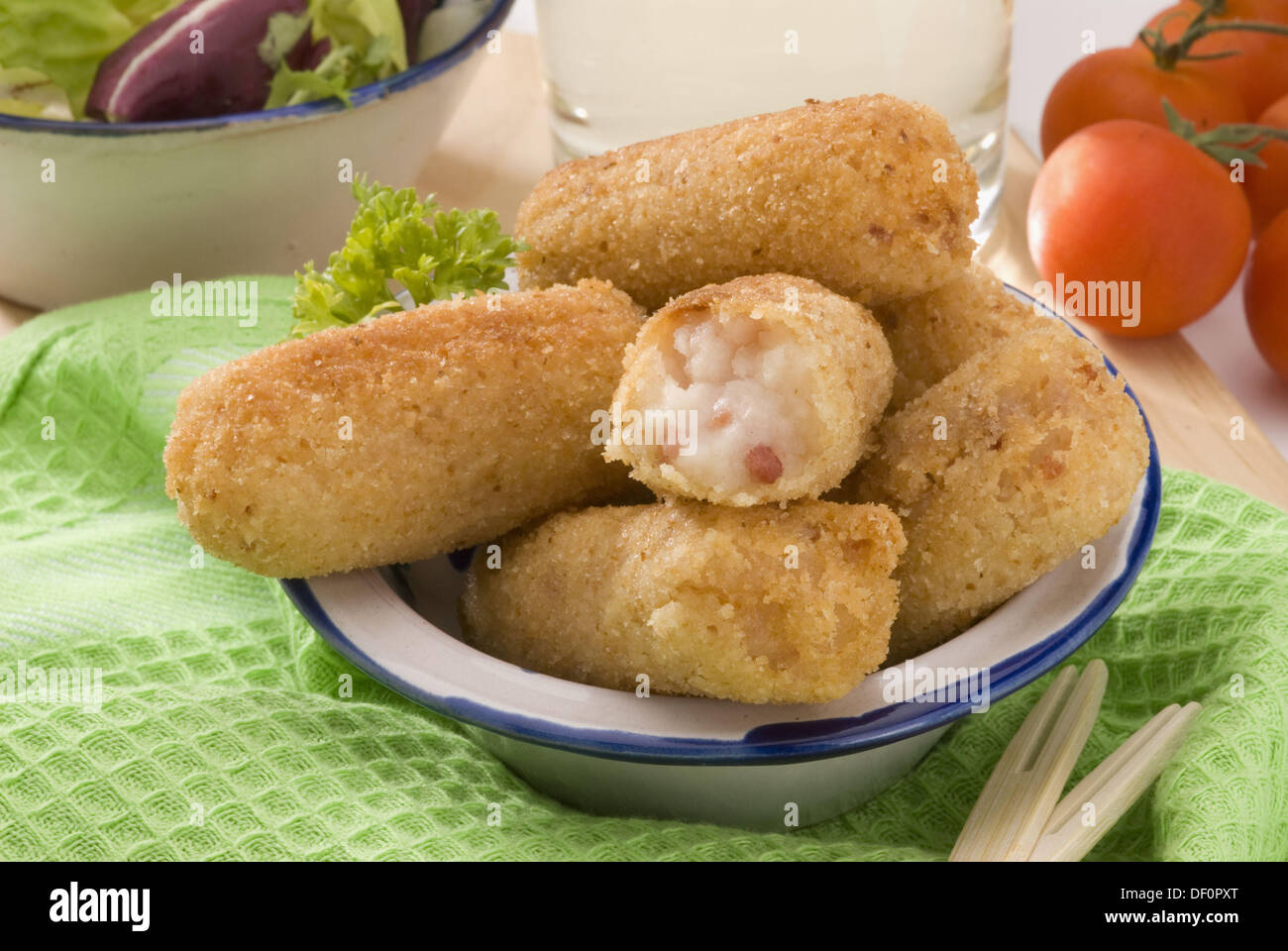 Spanish Cuisine Croquetas de jamón Ham croquettes Stock Photo Alamy