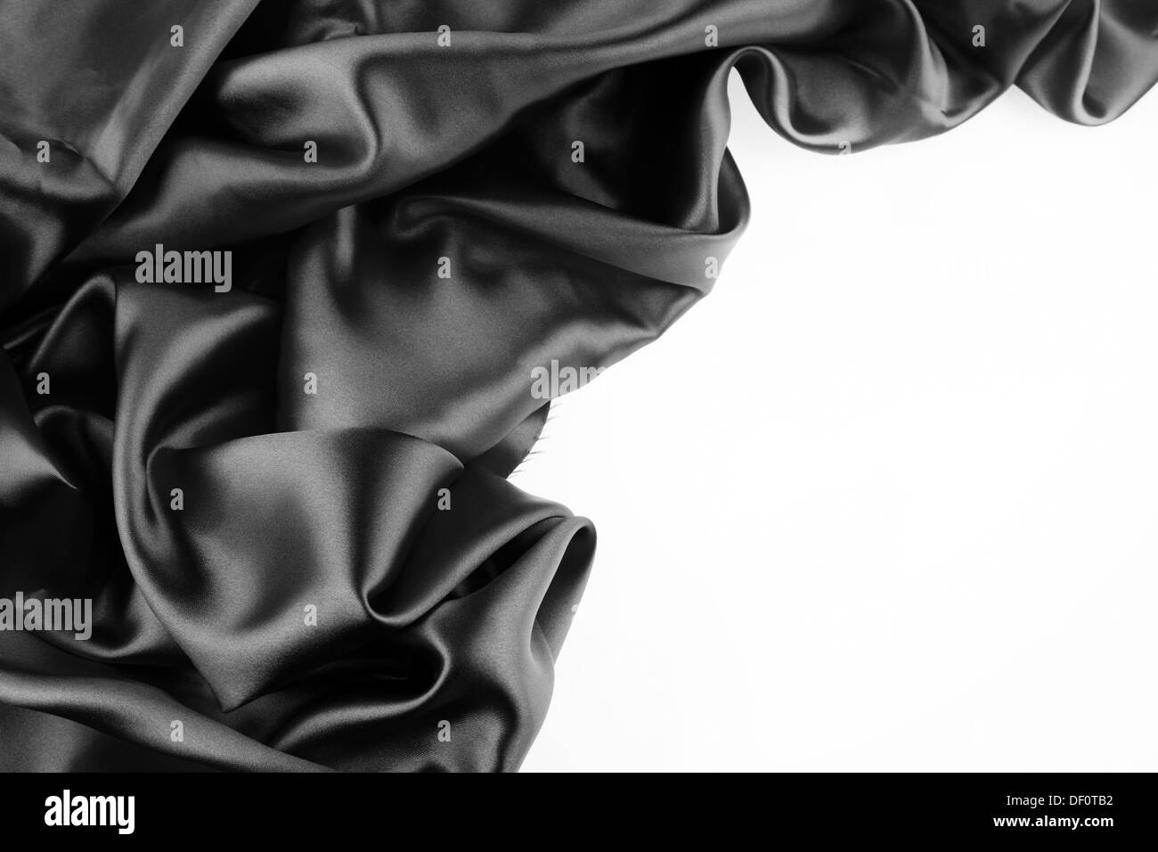 Black Silk Fabric Background High Resolution Stock Photography and