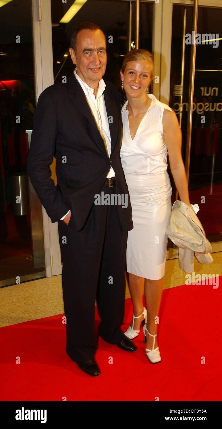 Bernd Eichinger and his daughter Nina Eichinger at the premiere of "Downfall" in Munich. Stock Photo