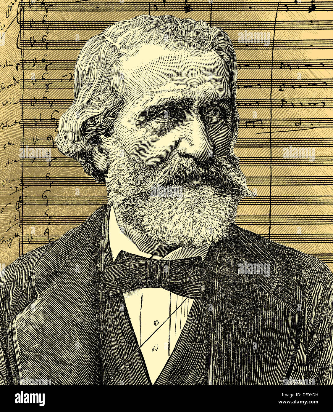 Giuseppe Fortunino Francesco Verdi, 1813-1901, Italian composer Stock Photo