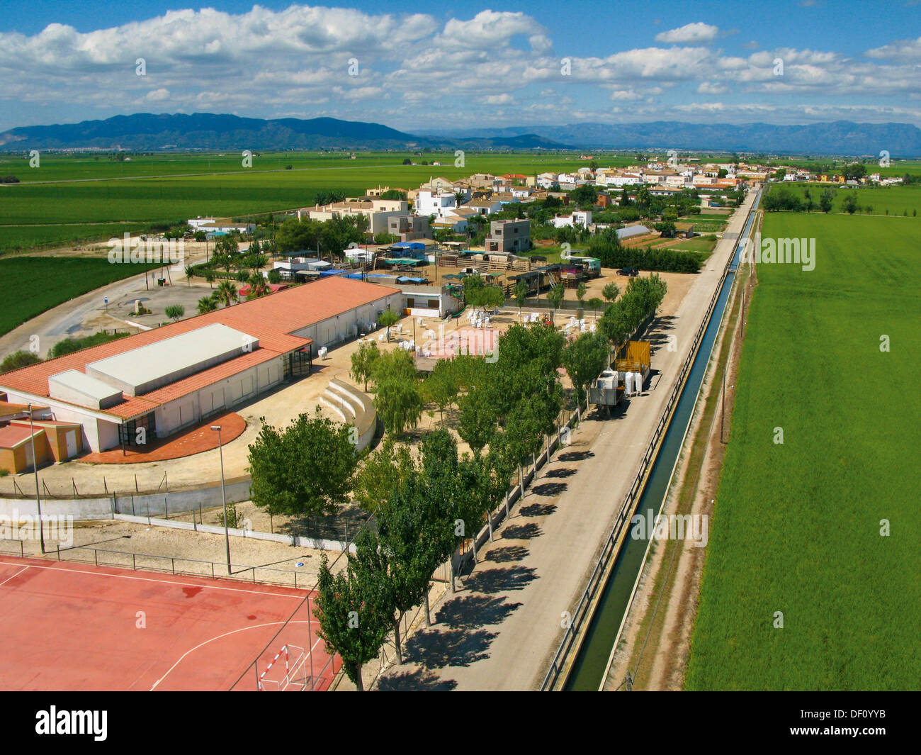 Aerial photography of the Ebro delta Stock Photo Alamy