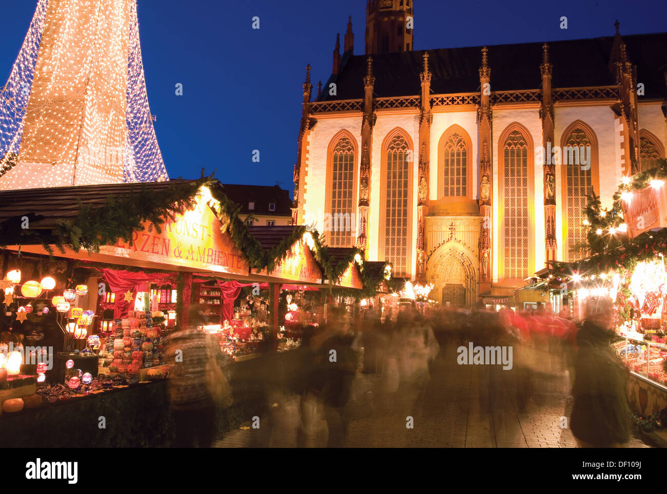 Christmas Market, Wurzburg, Germany Stock Photo