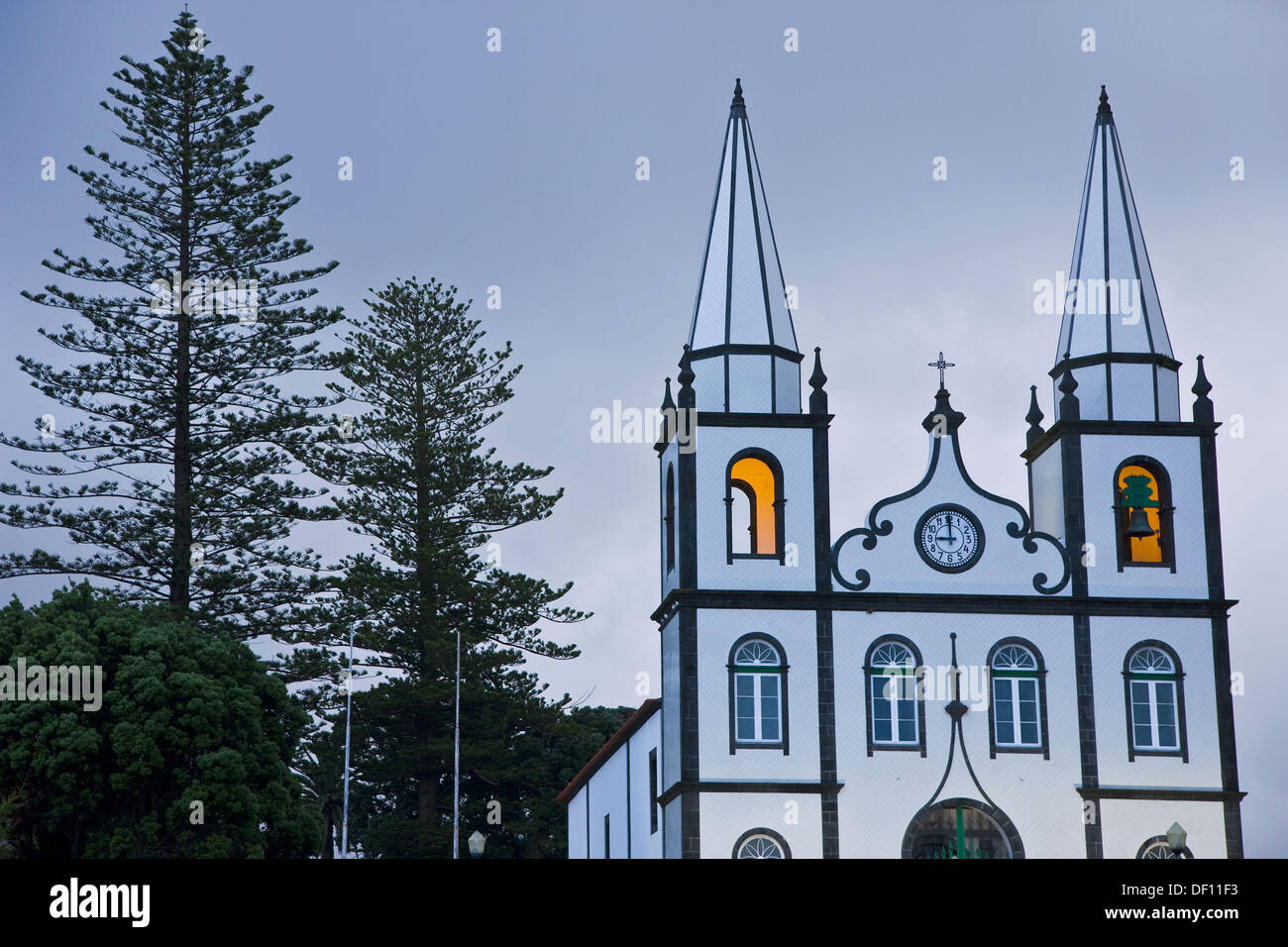 Madalena church, Pico Island, Azores, Portugal Stock Photo