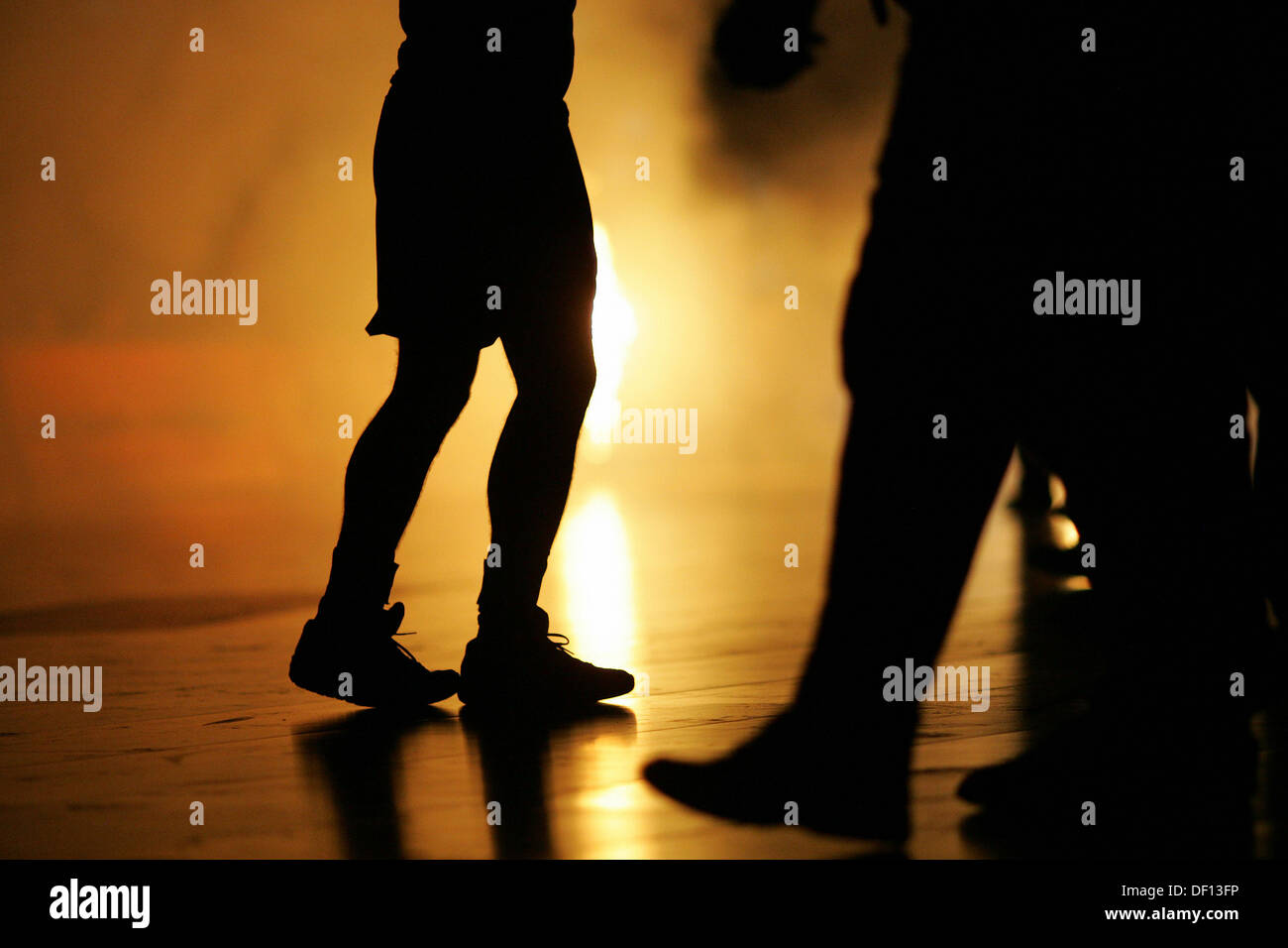 Berlin, Germany, silhouettes of legs Stock Photo
