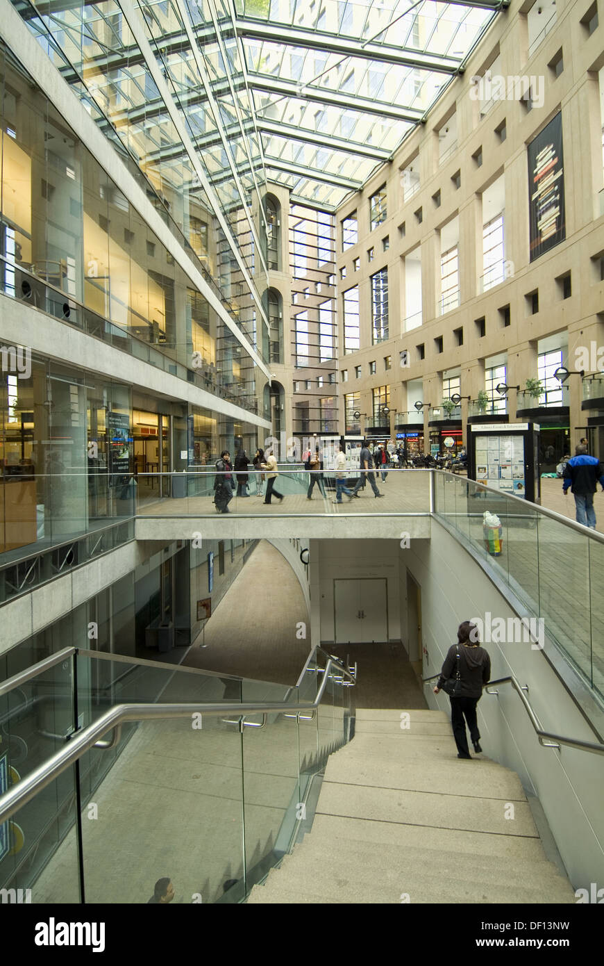 Vancouver Public Library interior, Vancouver, BC, Canada Stock Photo