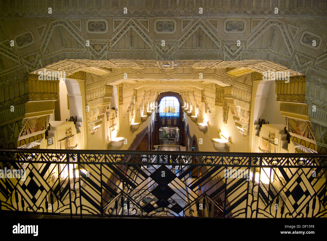 interior, ceiling, Marine Building, in downtown Vancouver, BC, Canada