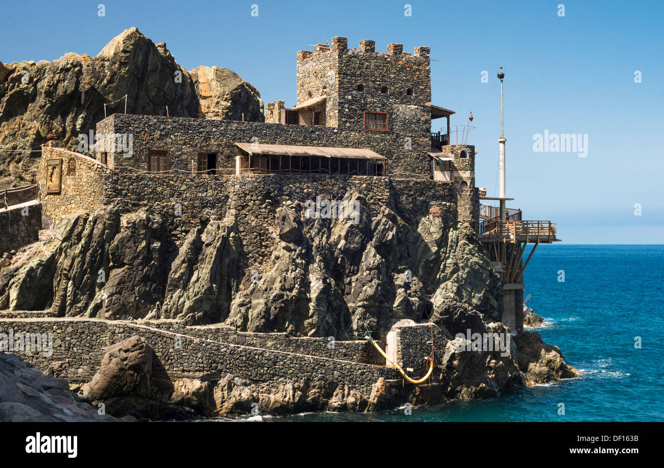 El Castillo, Playa de Vallehermoso, La Gomera, Canary Islands Stock Photo