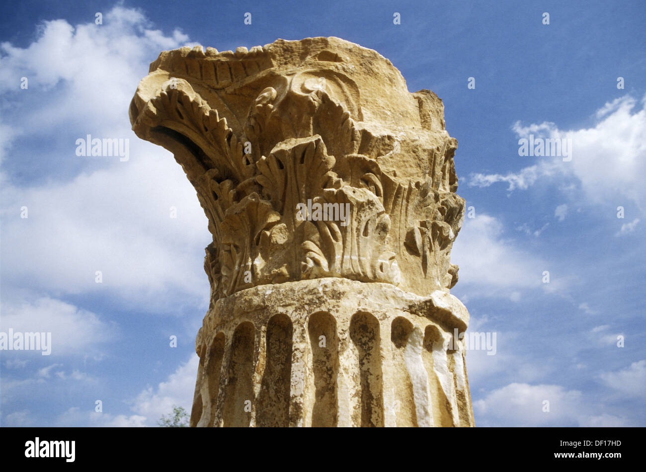 Roman Column. 1st Century BC. Mérida (Badajoz). Spain Stock Photo