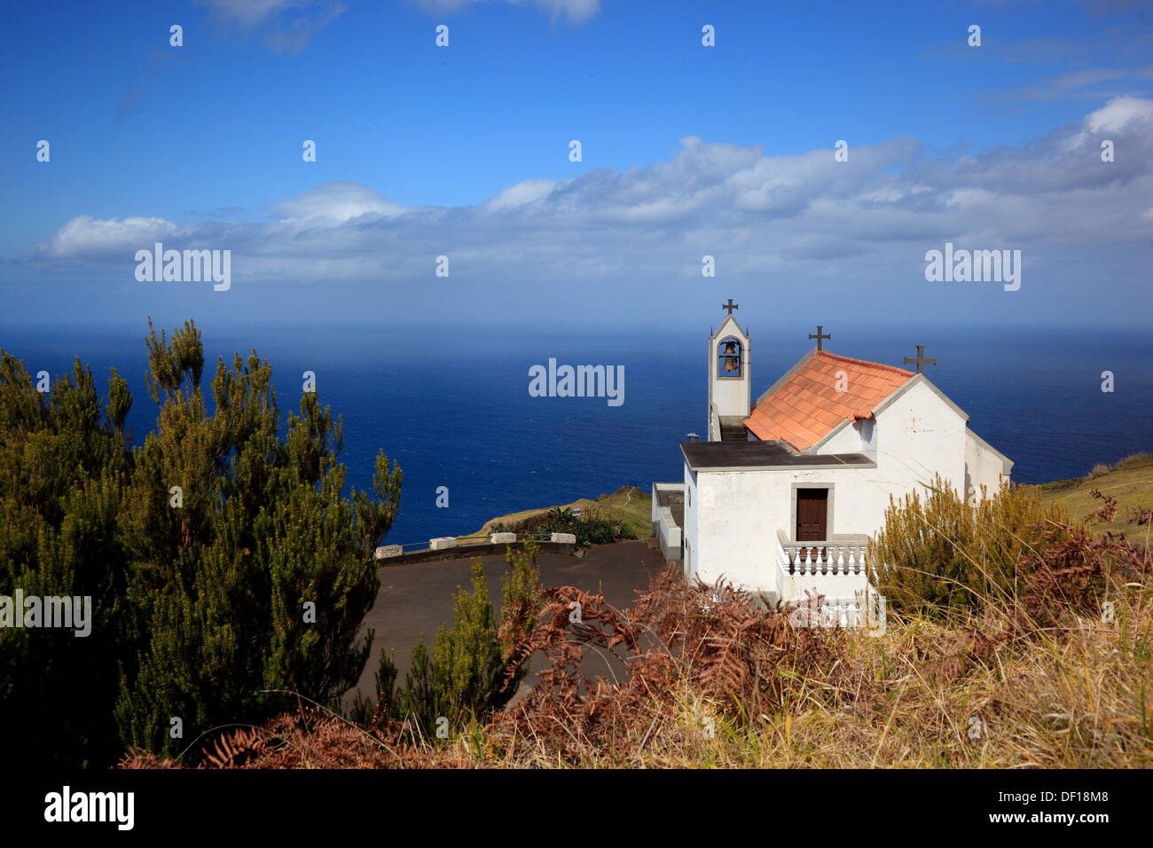 Church of Nossa Senhora da Boa Morte, between Ponta do Pargo and Achadas da Cruz, Madeira Island, on the west coast Stock Photo