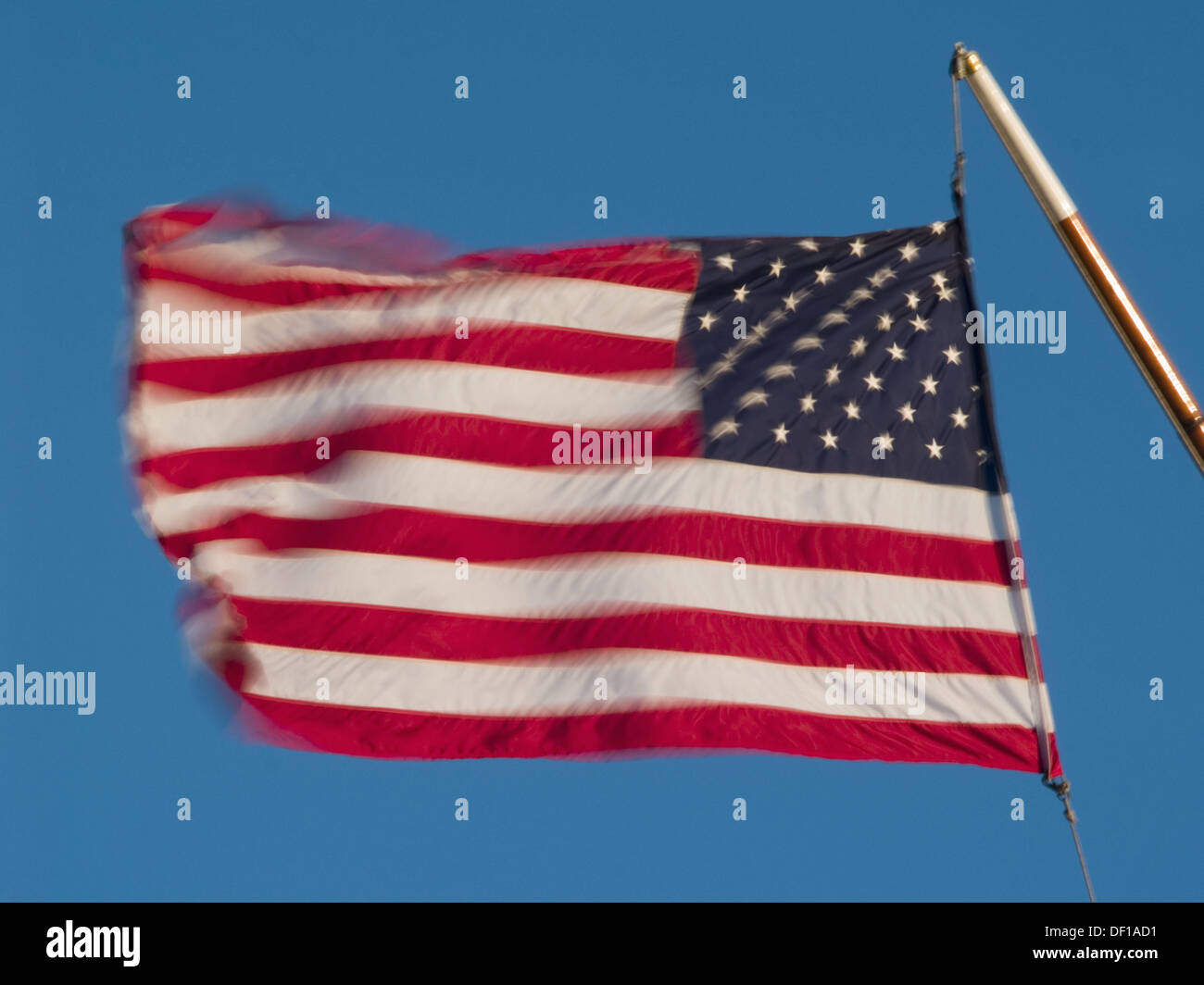 Flag on pole in Santa Barbara, California, USA. Stock Photo