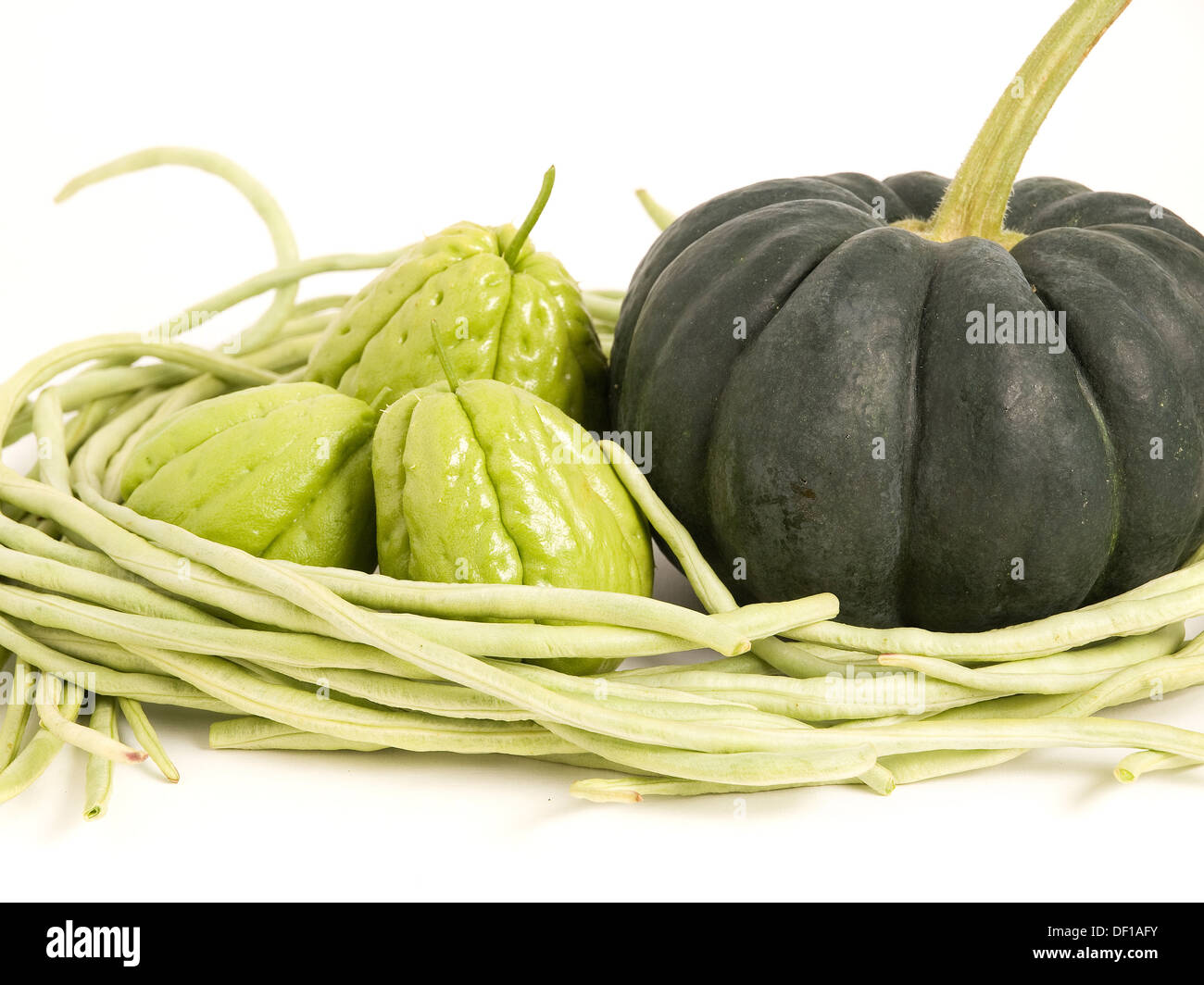 Asian vegetables isolated on white background Stock Photo