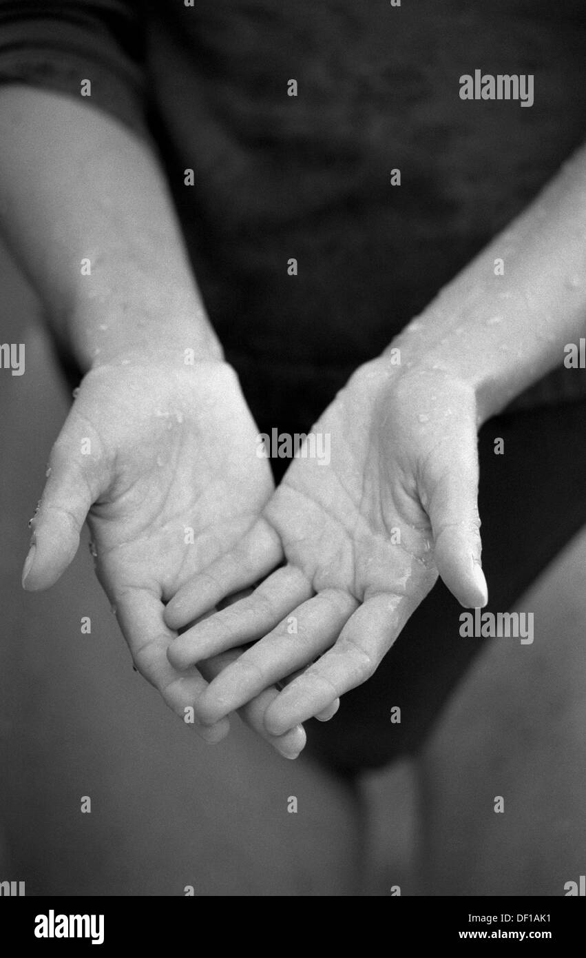 Hands cleanliness Black and White Stock Photos & Images - Alamy