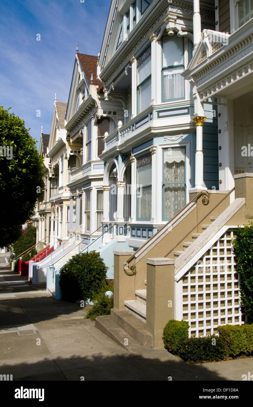 Victorian Homes on Steiner Street from Alamo Square, San Francisco