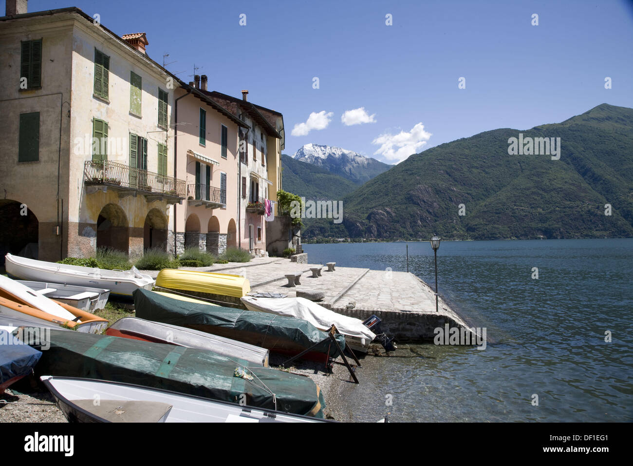 Santa Maria Rezzonico by Lake Como. Lombardy, Italy Stock Photo