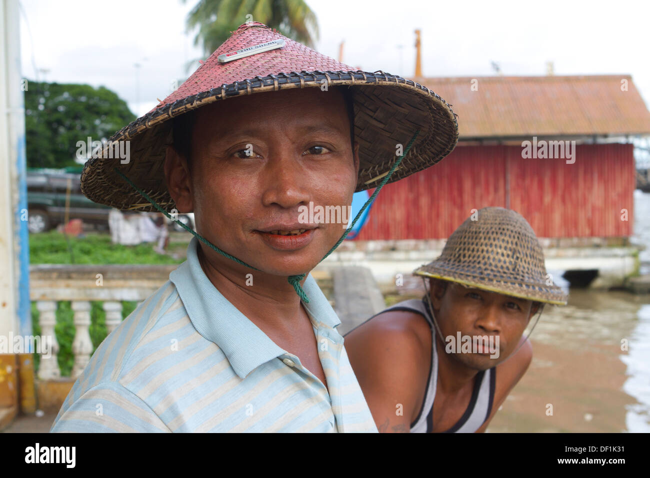A burmese men in Yangon, Burma. Stock Photo