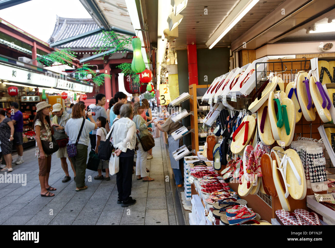 Souvenirs, Nakamise shopping street, Asakusa, Tokyo, Japan Stock Photo