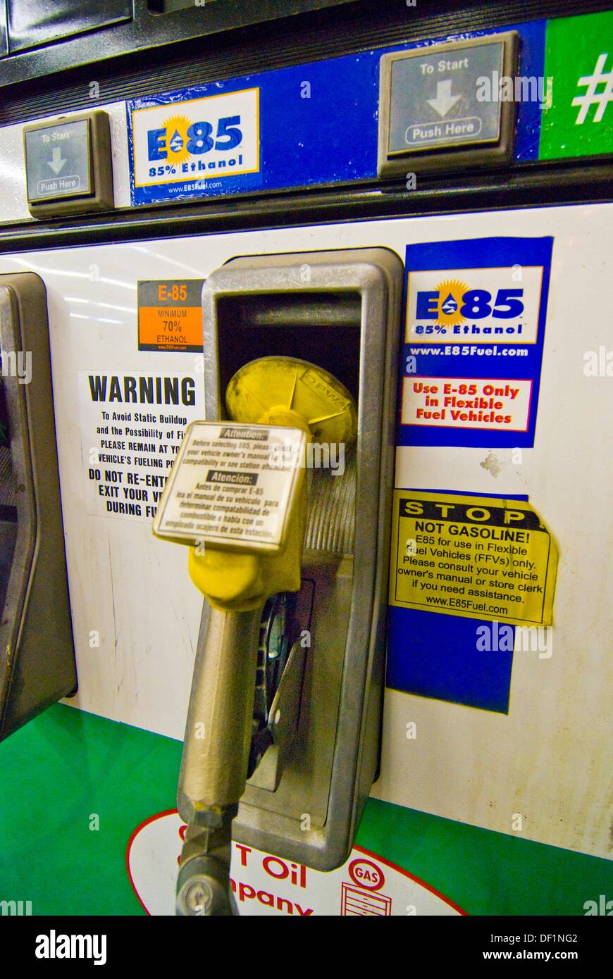 E85 Ethanol fuel pump at retail gasoline station for use in flex fuel  vehicles, Tucson Arizona Stock Photo - Alamy