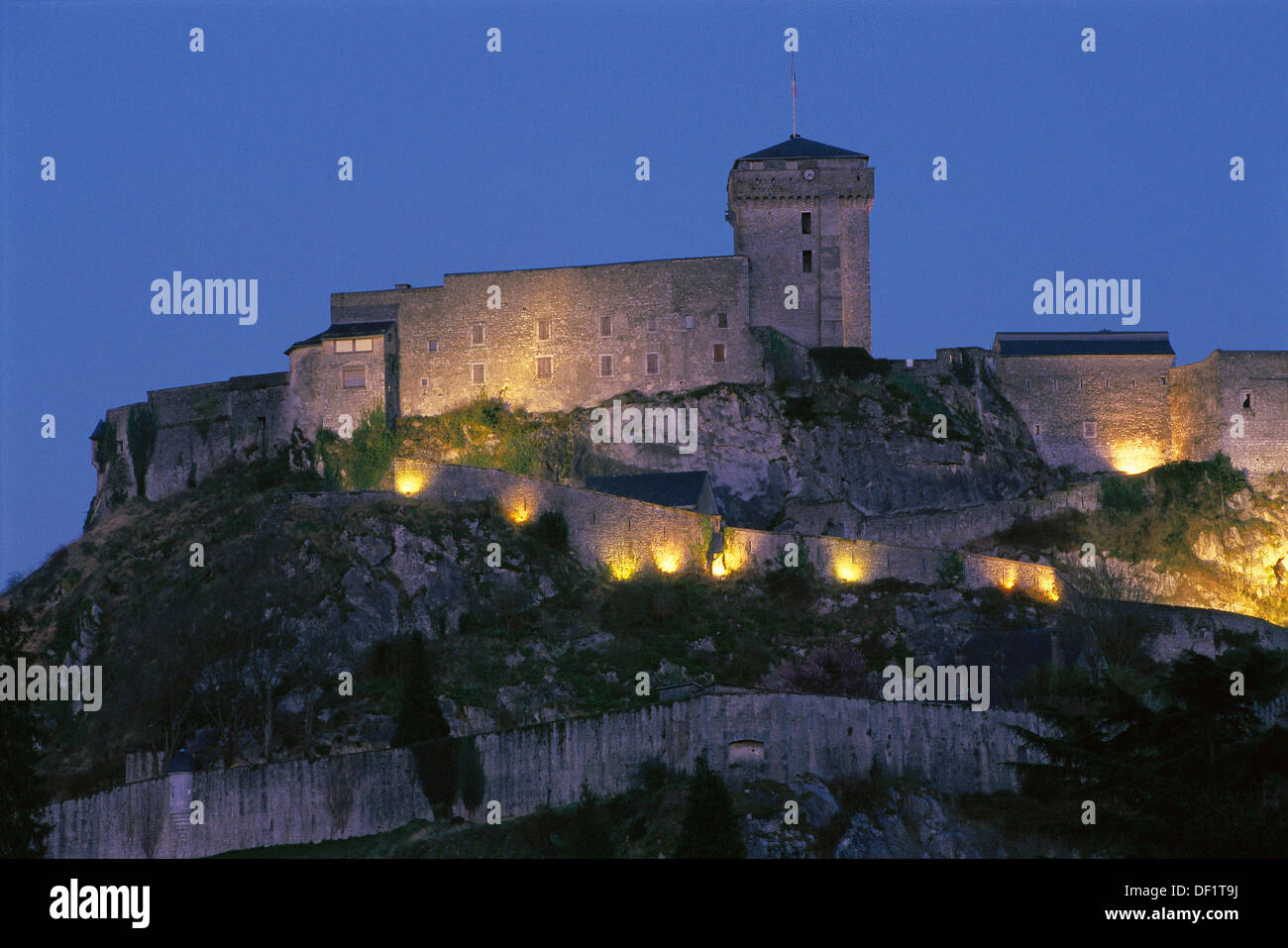 Castle. Lourdes. France Stock Photo - Alamy