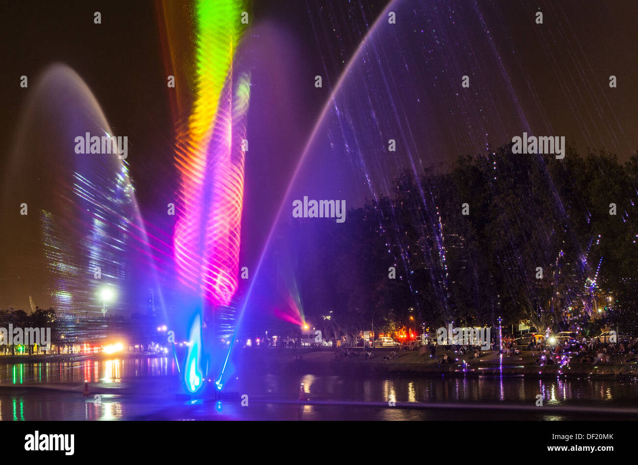 Melbourne Australia white nights / night festival in the city center