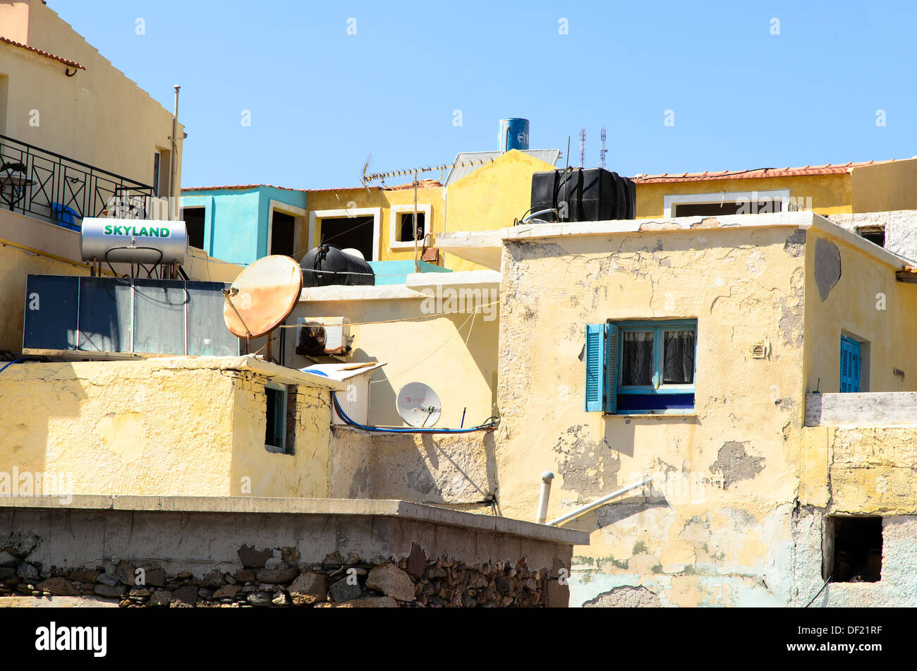 Houses in the village of Paleochora - Crete, Greece Stock Photo