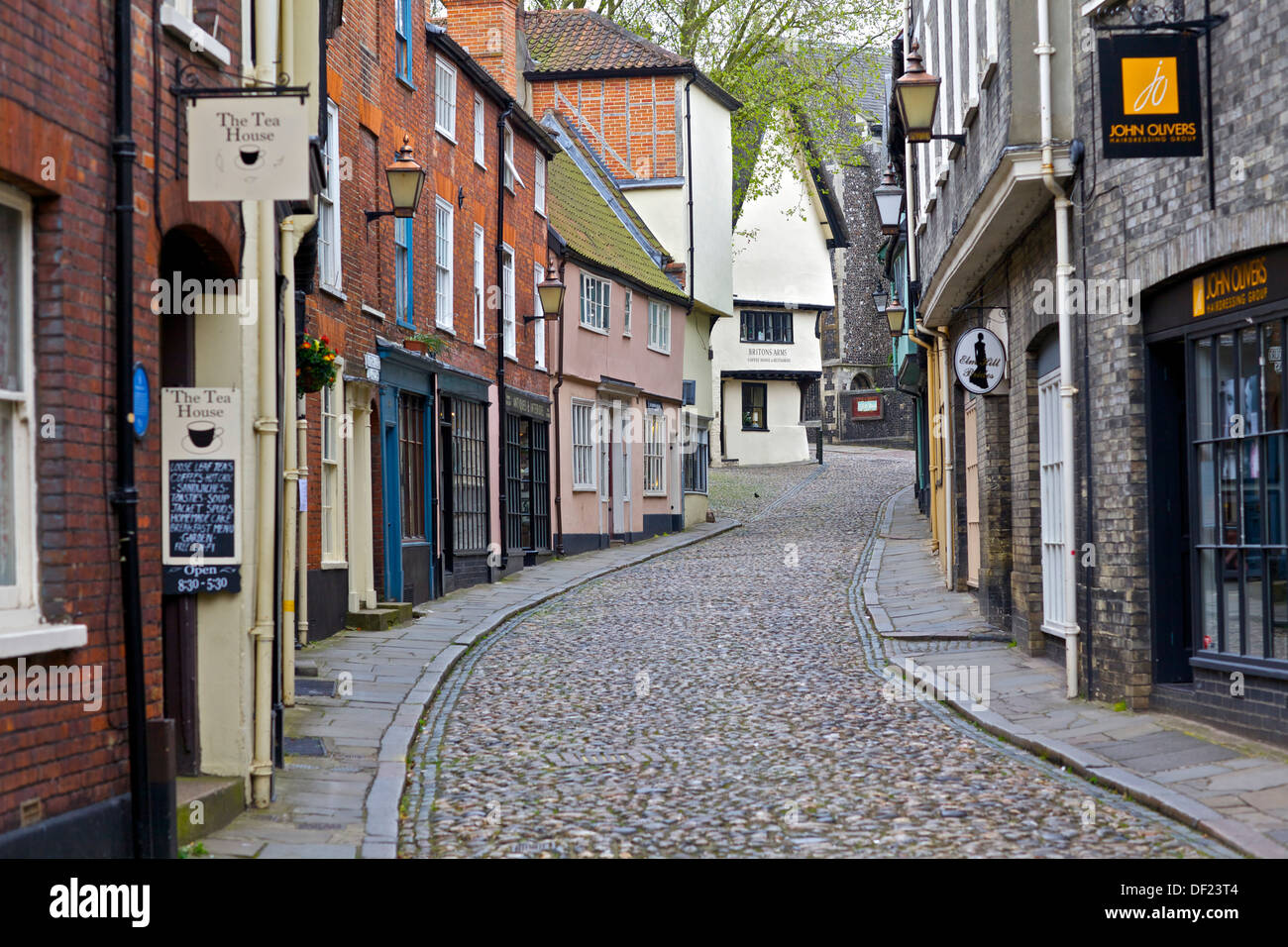 Elm Hill in Norwich, England Stock Photo Alamy