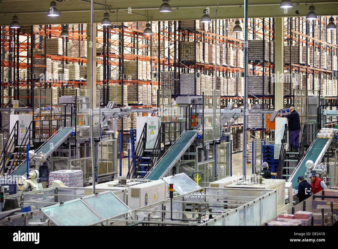 Labeling and packaging canned vegetables, Cans, Canning Industry, Agri