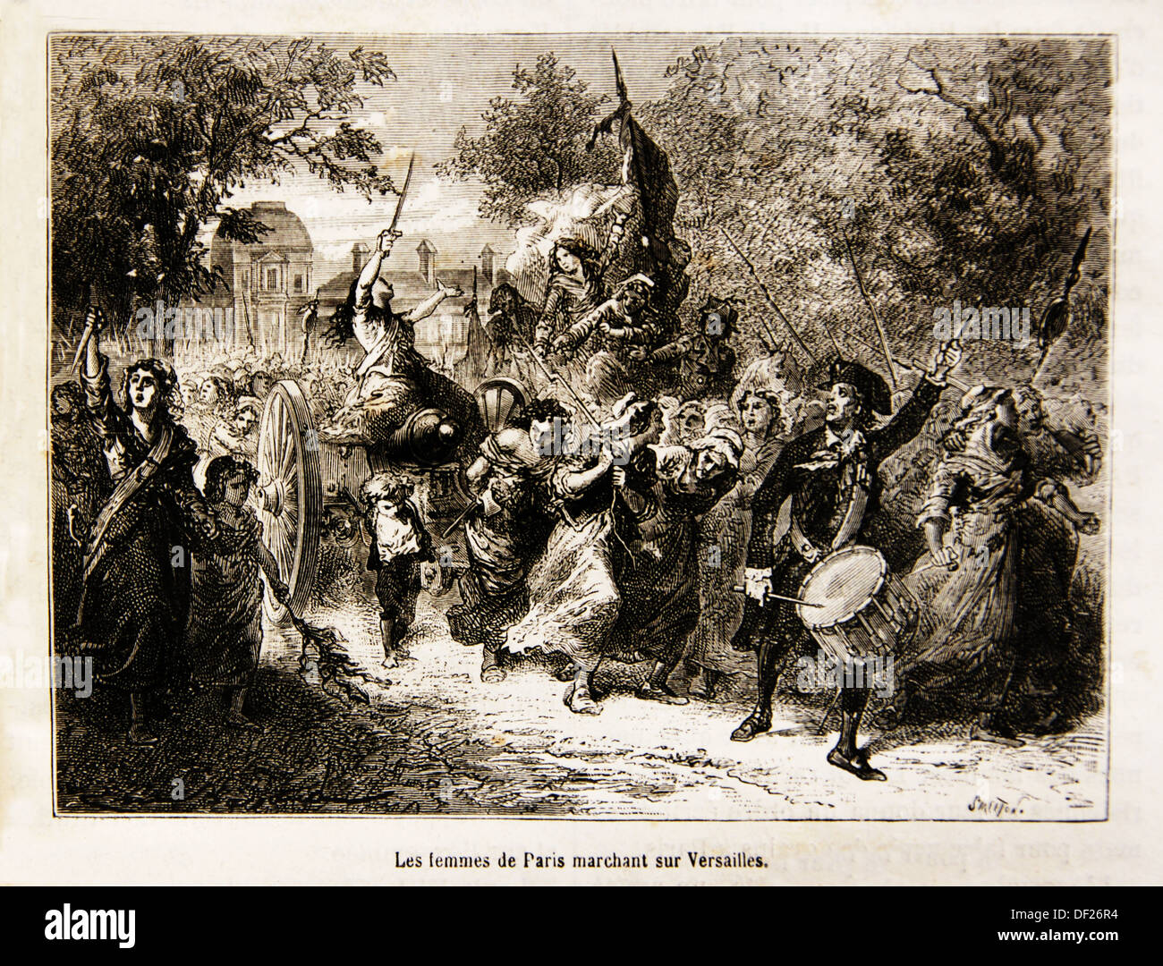 Women´s March on Versailles, French Revolution (18th century), France Stock Photo