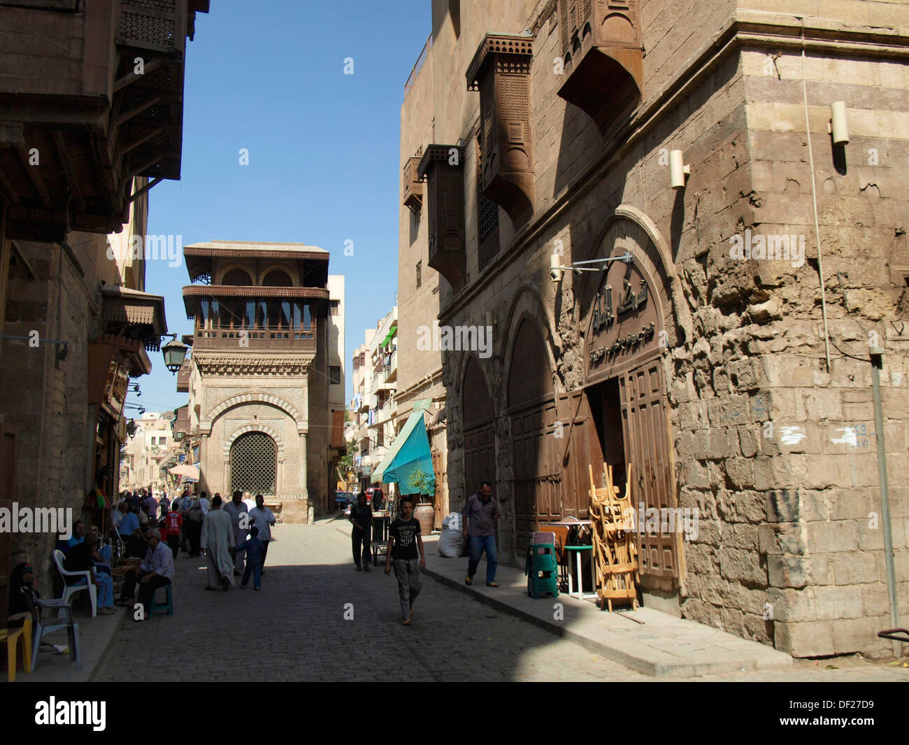 Calle histórica Al Muizz, El Cairo, Egipto Stock Photo