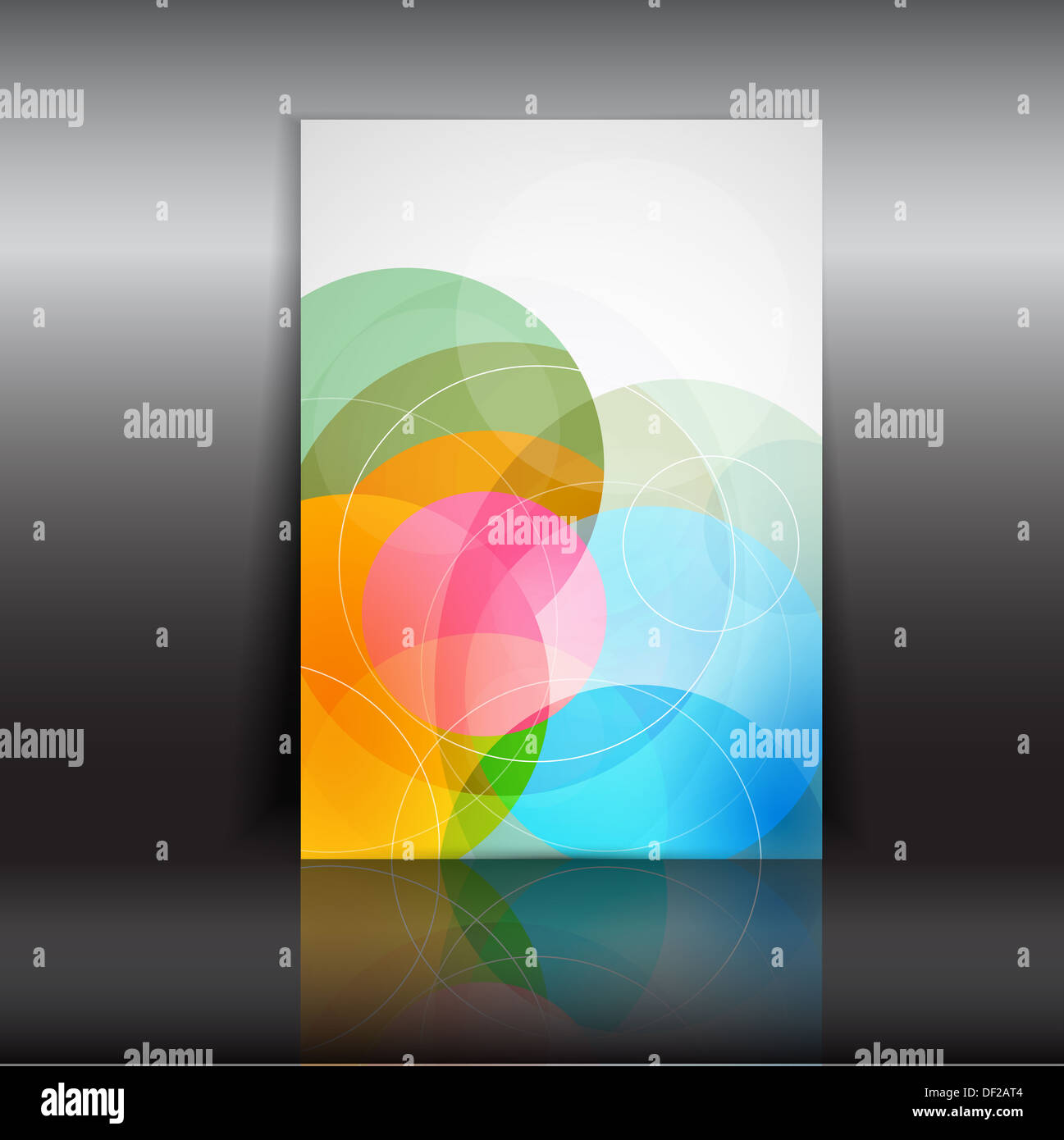 Illustration of a layout for an abstract design flyer Stock Photo